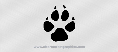 Wolf Paw Print Decal