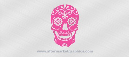 Skull made of Flowers Decal