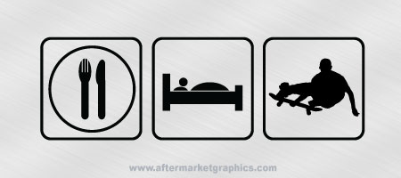 Eat Sleep Skateboard Decal 02