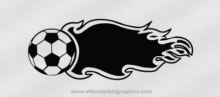 Soccer ball fire Decal