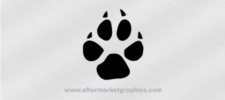 Wolf Paw Print Decal