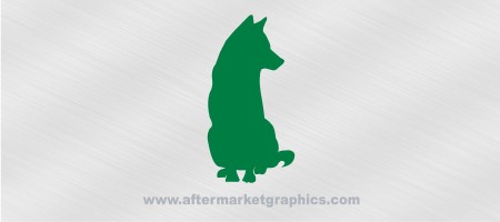 Wolf Sitting Decal