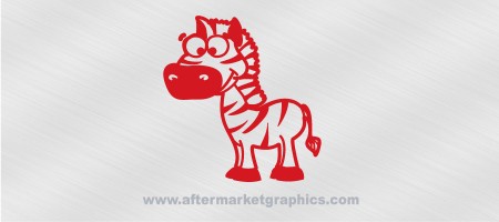 Zebra Cartoon Decal