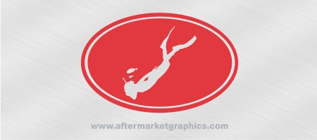 Diver Euro Style Decal