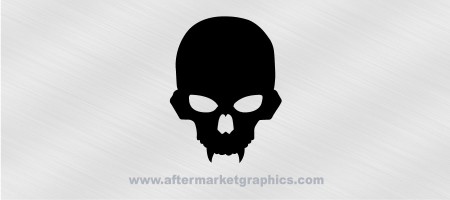 Alien Skull with Fangs Decal