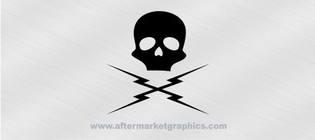 Deathproof Lightning Skull Decal