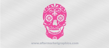 Skull made of Flowers Decal