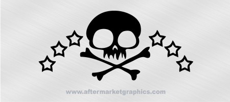 Skull and Stars Decal