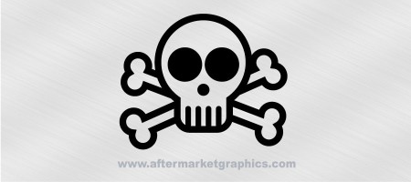 Skull and Crossbones Comic Decal